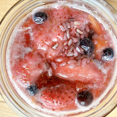 フルーツ酵素シロップ（いちご、日向夏、ブルーベリー、パイナップル）