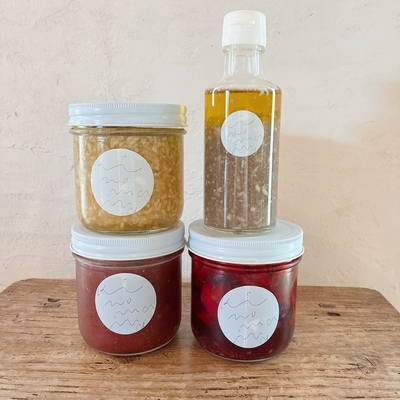 季節のお得セット（フルーツ酵素シロップ、発酵ジャム、玉ねぎ塩麹、発酵ドレッシング）