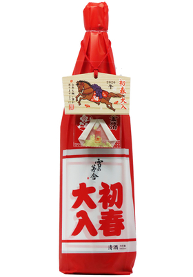 雪の茅舎 初春大入 純米吟醸  午 2026 【絵馬・金箔付き】 1,800ml