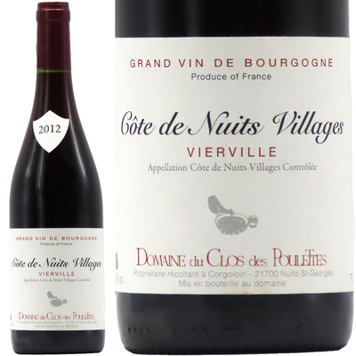 ドメーヌ・デュ・クロ・デ・プレット コート・ド・ニュイ・ヴィラージュ ルージュ「ヴィエルヴィル」2012 750ml