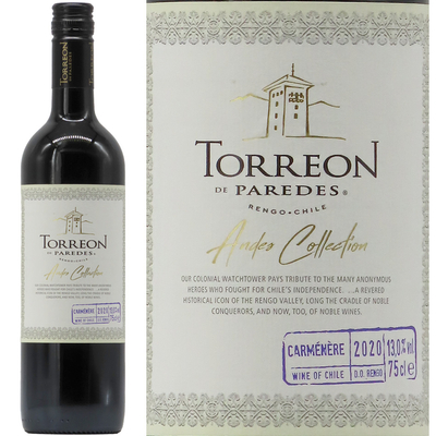 【32％OFF】トレオン・デ・パレデス アンデス・コレクション カルメネール 2020 750ml