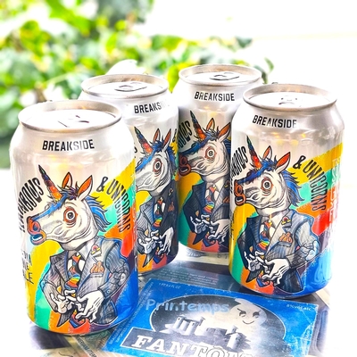 ﾌﾞﾚｲｸｻｲﾄﾞ ﾚｲﾝﾎﾞｰｽﾞｱﾝﾄﾞﾕﾆｺｰﾝｽﾞIPA 355ml4缶