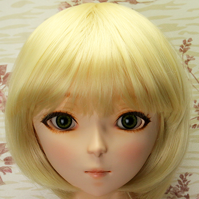 SSドール用ウィッグ 前下がりボブ ハニーブロンド