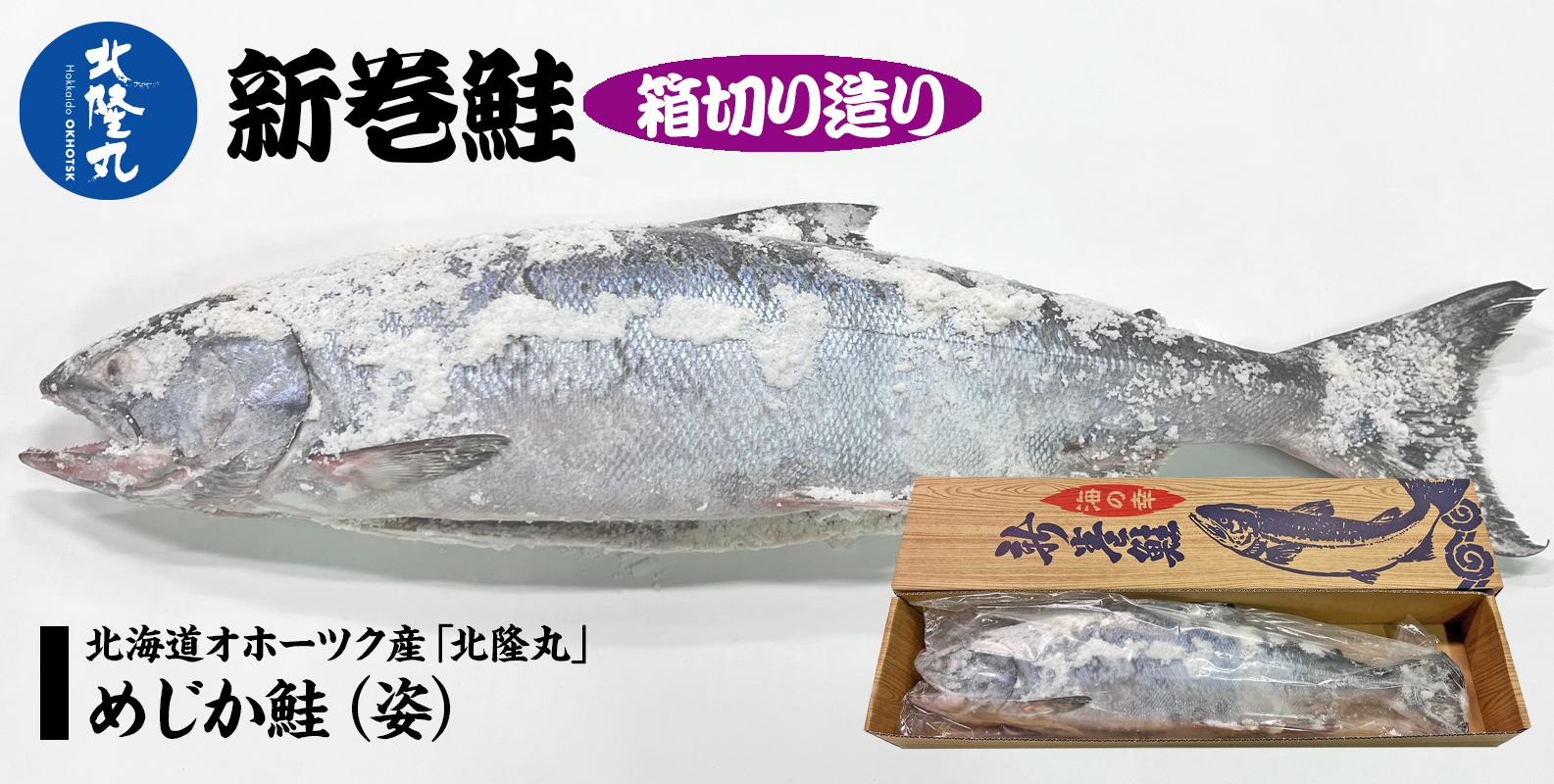 めじか新巻鮭（姿）｜約1.6kg×1｜オホーツク産｜オホーツク活魚