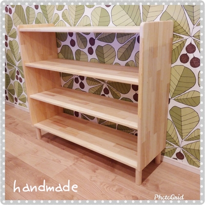 おもちゃ棚　北欧　モンテッソーリ　３段タイプ