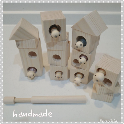 積み木　ひっつき虫　北欧タイプ