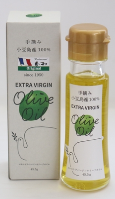 レストラン香松オリジナル 小豆島産ルッカ１００％ 完全手摘みのエキストラバージンオリーブオイル　小サイズ