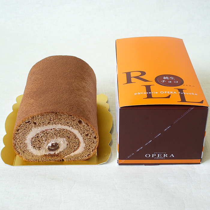 食品サンプル☆リアルなXmasチョコロールケーキ♡新品 純生チョコロール | お菓子の工房 オペラ