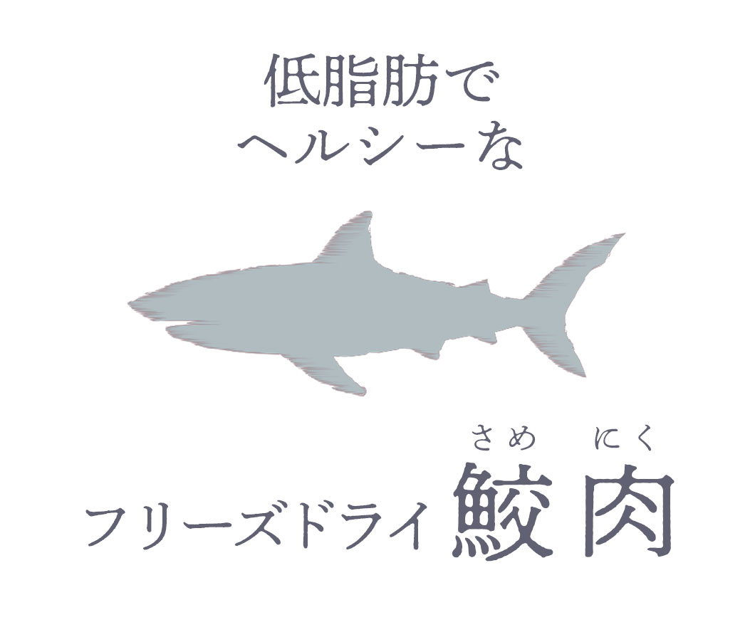 低脂肪なフリーズドライ鮫肉