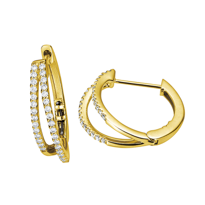 K18YGダイヤモンドピアス　1580007001