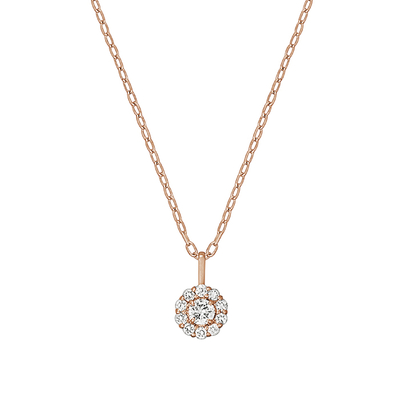 K18YGダイヤモンドペンダント　63-6105