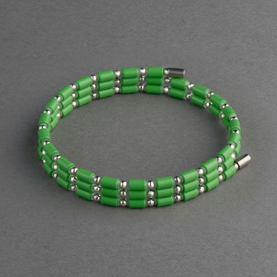 【受注生産品】コアフォースループ　K14ホワイトゴールド　ライムグリーン