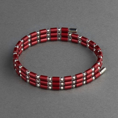 【受注生産品】コアフォースループ　K14ホワイトゴールド　カーディナルレッド