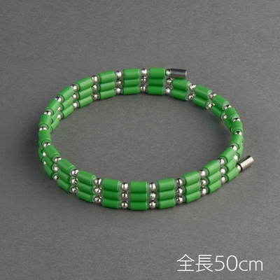 【受注生産品】コアフォースループ K14ホワイトゴールド ライムグリーン (50cm 242,000円 / 70cm 338,800円)