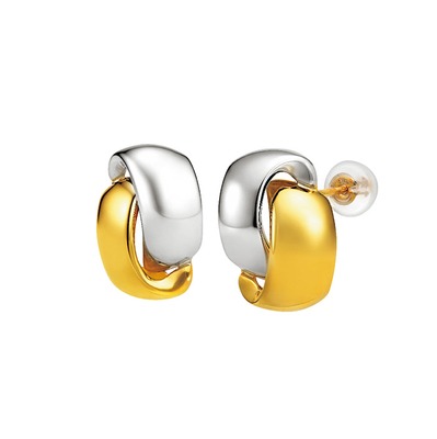 18金プラチナコンビピアス 43-6281