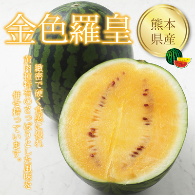 【ネットストア限定】熊本県産　金色羅皇　1玉（7kg）『極めて強い甘みと黄肉種特有のさっぱりとした風味。』