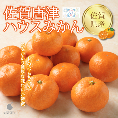 【お中元ギフト】佐賀県産　唐津ハウスみかん　12個～15個（1kg）甘みと酸味の絶妙なバランスが特徴です。