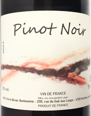 ピエール＝オリヴィエ・ボノームVdF ピノノワールPinot Noir 2024  （赤）