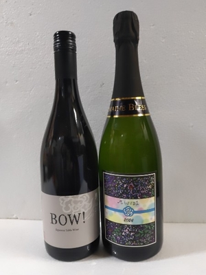 新着傑作ドメーヌオヤマダBOW2025赤＋ドメーヌ ブレス MUSUBI Sparkling ～WASANBON～ 2024泡の２本セット！