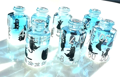 ふわわんねこ　瓶入り　青白 7P