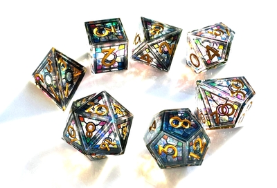 ステンドグラス/光/燦めく　黒/金 7P