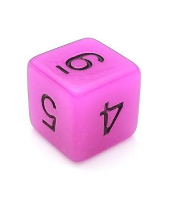 蓄光ダイス（紫） D6