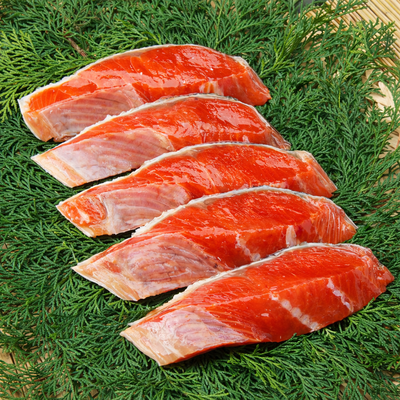 天然紅鮭切身(甘塩)