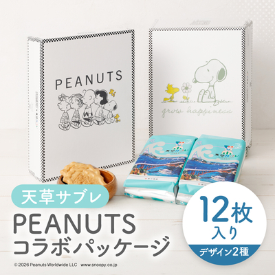 天草サブレ 12枚入り　PEANUTSコラボパッケージ（化粧箱入）