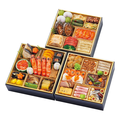 080【日本料理 鈴なり＆ル・スプートニク＆広東名菜 赤坂璃宮】三段重(約4人前)