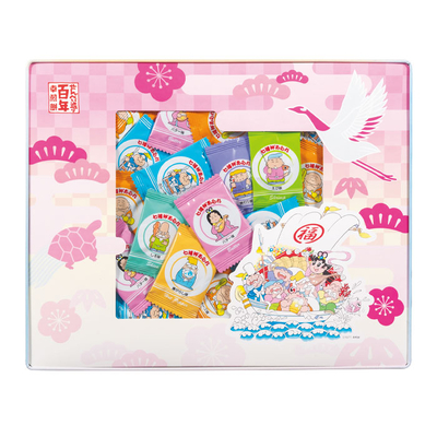 全AC−2/6235幸煎餅 七福神あられ（化粧缶入）