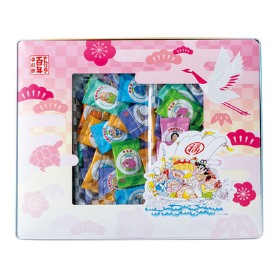 全AC−3/6236幸煎餅 七福神あられ（化粧缶入）