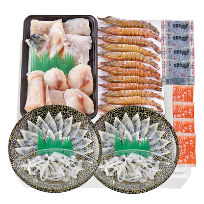 込凍FSC−E100F3Z/2765関とら本店 とらふく・車海老刺身とふくちり