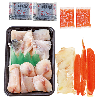 込凍TNK−50F6Z/2766関とら本店 蟹とふくの紅白ちり鍋詰合せ