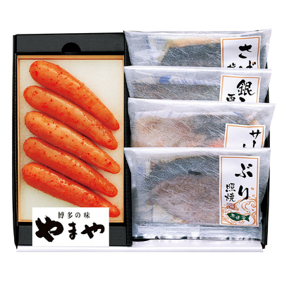 込凍38326/2772やまや 辛子明太子・レンジで簡単焼き魚セット