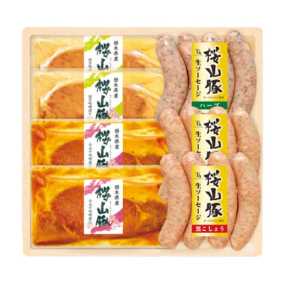 込凍MSSW−500/2902滝沢ハム 桜山豚生ソーセージと味噌漬けセット