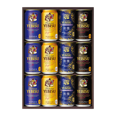 YNF3D/1740サッポロ ヱビス4種の味わいセット※出荷量調整のため、商品の販売を中止させていただいております。