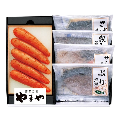 込凍38326/2779やまや 辛子明太子・レンジで簡単焼き魚セット