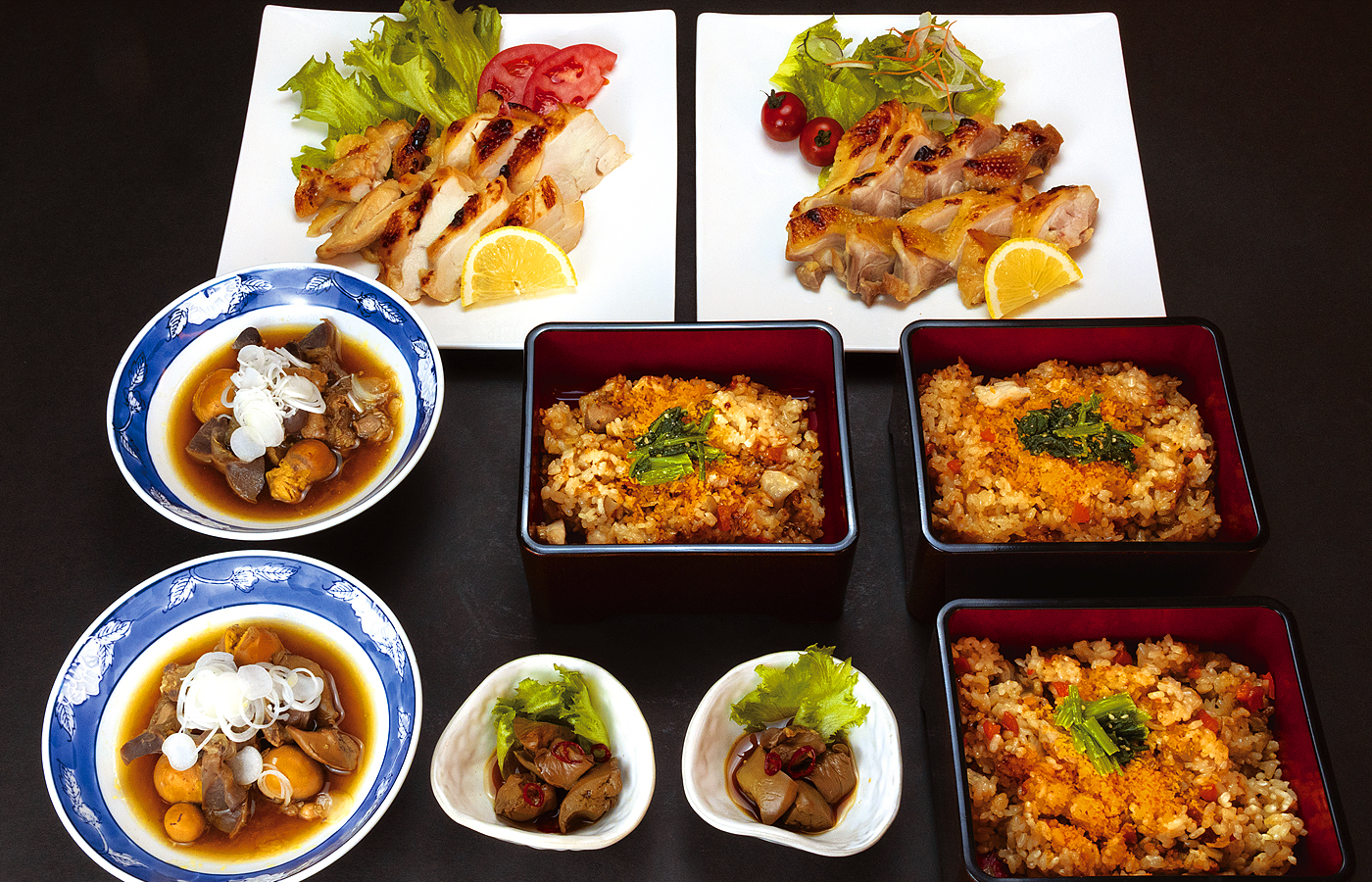 比内地鶏の味わいセット〈桜〉 | 割烹美さわ