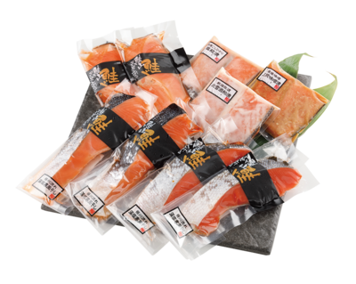 鮭山マス男商店　彩り魚種　新潟物語セット　化粧箱入