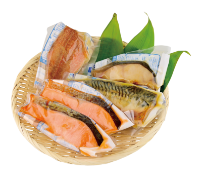 万越屋　レンジで簡単焼魚！焼鮭詰合せ（料理家　村山瑛子先生監修）化粧箱入