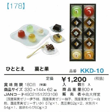 ひととえ　　菓と果