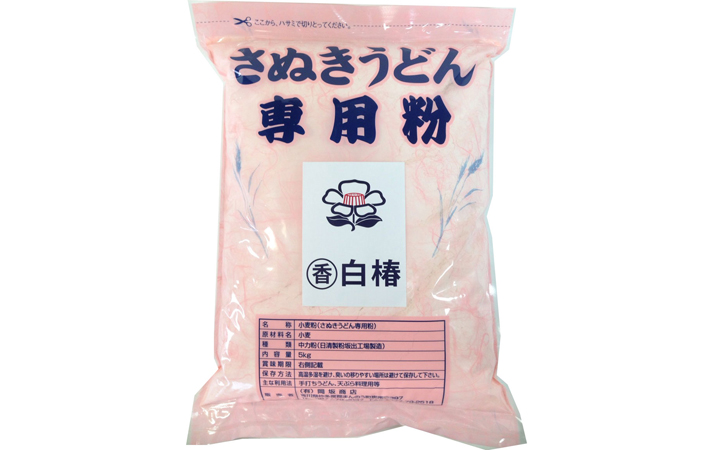 うどん粉 日清製粉 (香)白椿5kg 中力粉 チャック袋レシピ付 約60食分