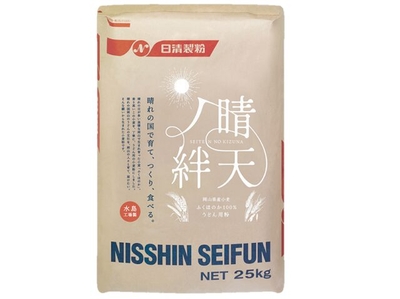 [お取り寄せ品]【新製品】日清製粉 中力粉 晴天ノ絆(せいてんのきずな) 25kg (岡山県産小麦「ふくほのか」使用)クラフト袋入り