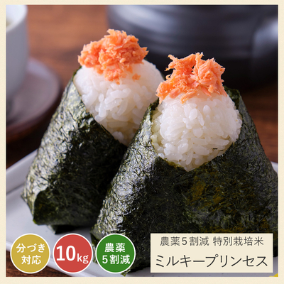 令和6年 農薬5割減 ミルキープリンセス｜減農薬 特別栽培（玄米 白米 分づき米）10kg(5kg×2袋) 静岡県産 送料無料 ※精米の際、内容量がヌカの分だけ目減り致します。(白米で約1割)