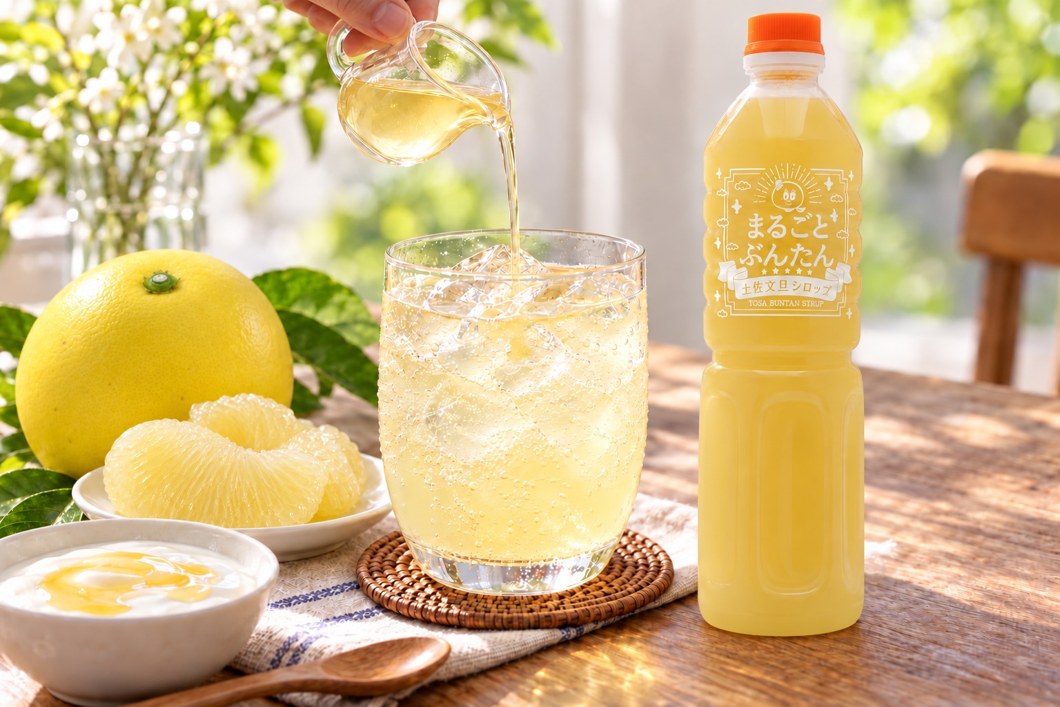 まるごとぶんたん 土佐文旦シロップ 1L（PET）を使ったアレンジイメージ