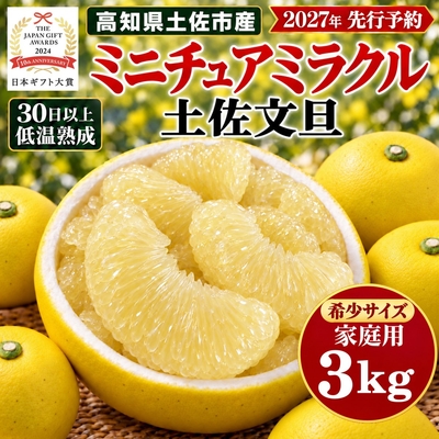 ミニチュアミラクル土佐文旦 3kg～10kg 選べる4容量（家庭用）｜小玉よりさらに小さい希少サイズ。私が一玉ずつ確かめてお届け｜高知県土佐市産・産地直送