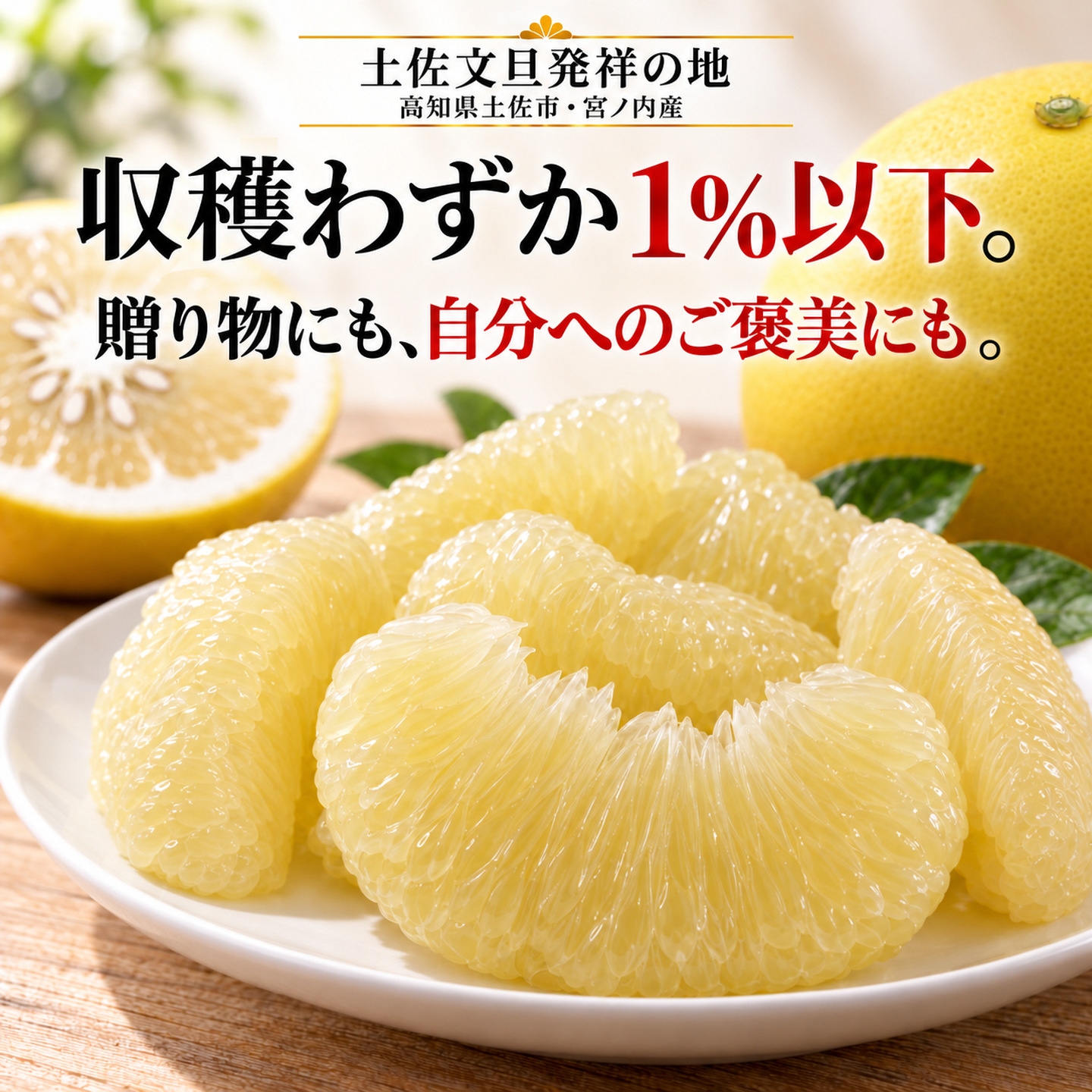 収穫わずか1％以下。贈り物にも、自分へのご褒美にも。