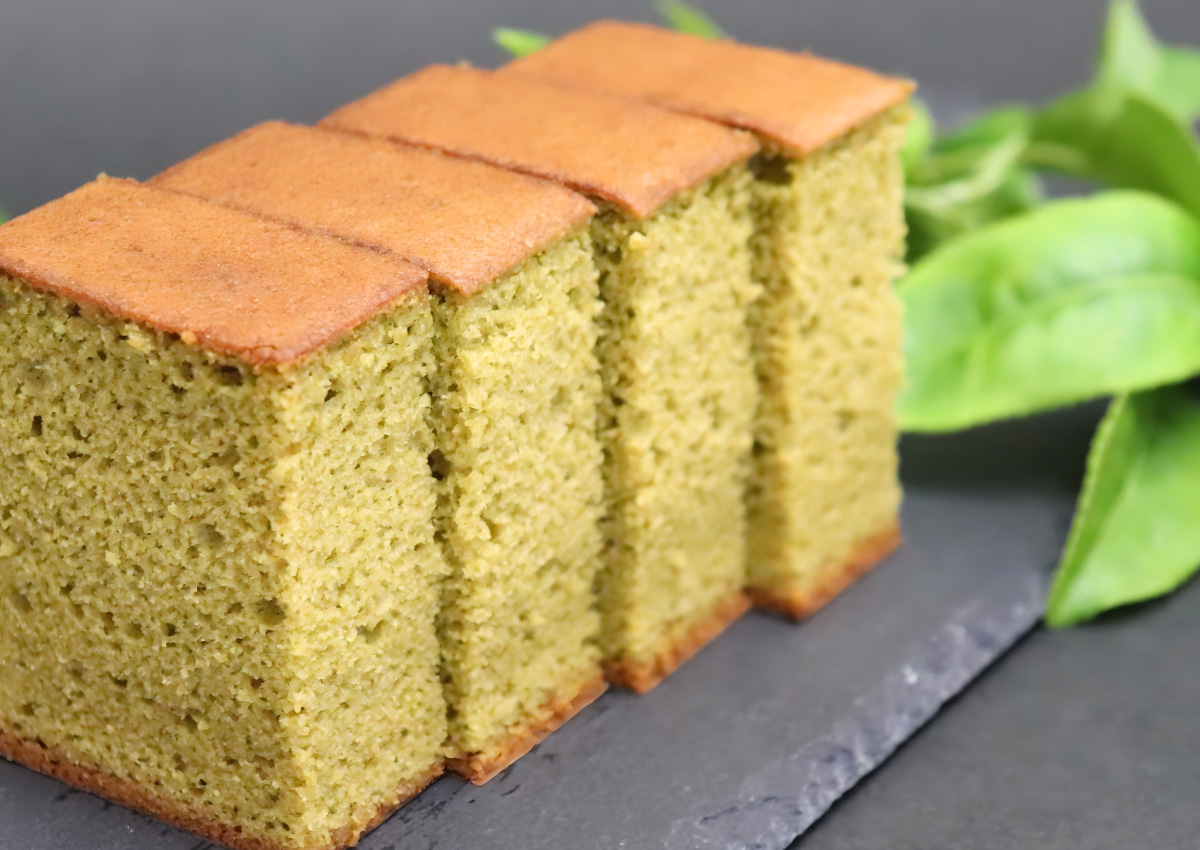 仁井田米カステラ緑茶半金