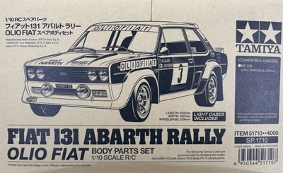 SP.1710 1/10RC フィアット131 アバルト ラリー OLIO FIAT スペアボディセット