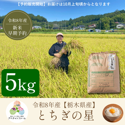【令和8年産　栃木県産米】﻿ とちぎの星(5kg)